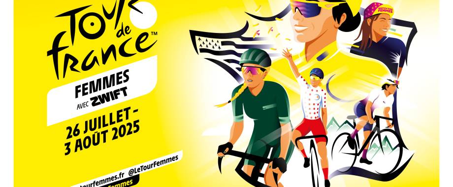 Tour de France Femmes avec Zwift 2025 : visuel officiel 400x300