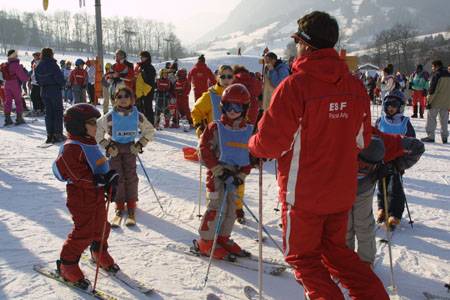 Cours de ski de l'ESF de Praz, le 7 juillet 2006