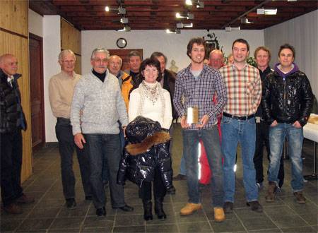 Remise du trophée des Médaillés de la jeunesse et des sports ç Grégory Joly-Pottuz, qui a dirigé le Ski Club jusqu'en 2010, le 27 janvier 2011