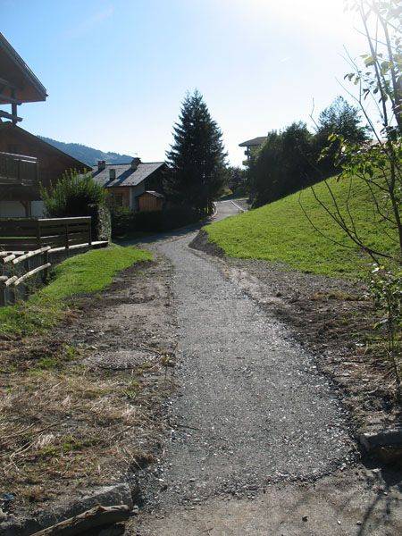 Chemin de la Gelinotte en cours d'aménagement, le 11 septembre 2011