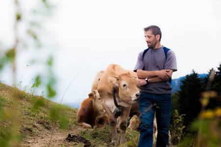 Agriculteur pralin François Grange le 28 août 2012 - David Malacrida