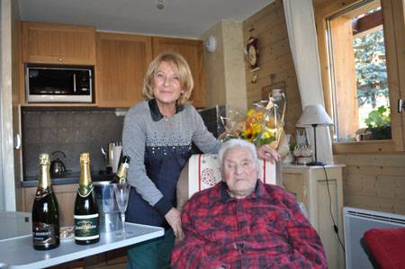 106 ans de Walter Floret fêtés à Praz sur Arly le 29 octobre 2012 - Sylvie Bessy et Michel Dassonville