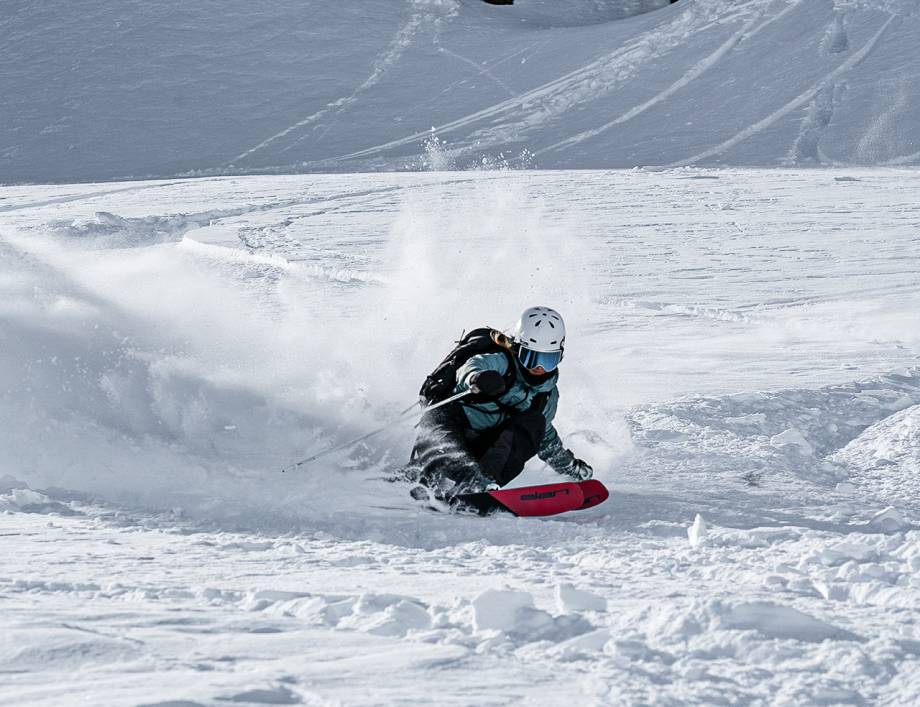 Lea Bouard en ski freeride le 18 décembre 2020