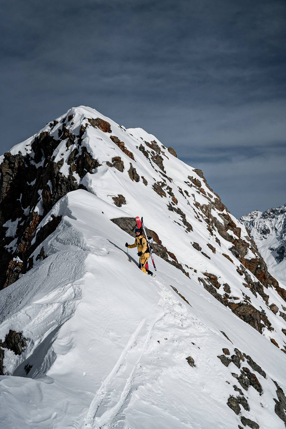 Lea Bouard en ski freeride en décembre 2020