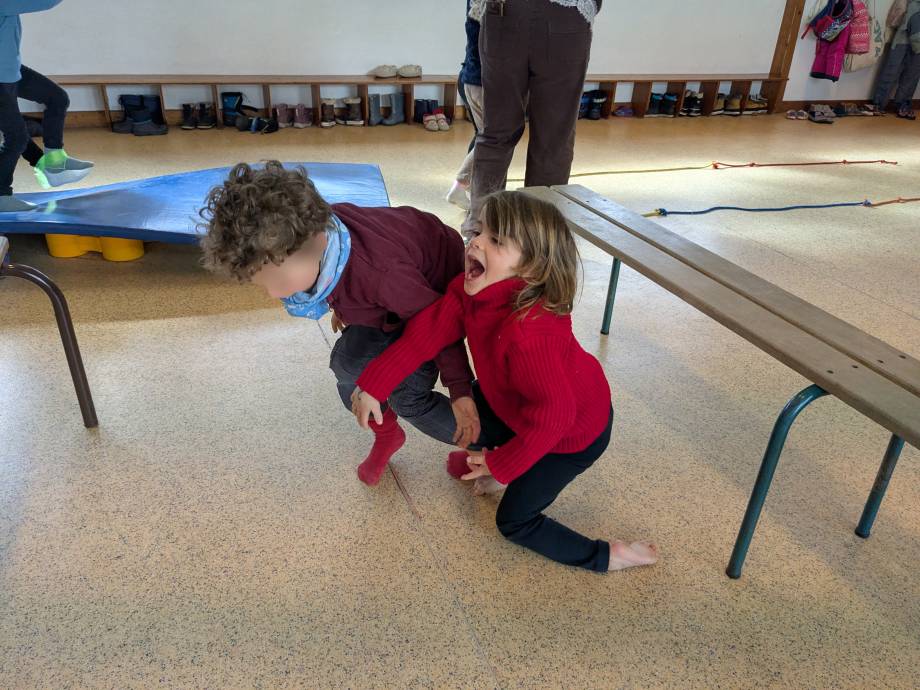 Jeux de société et activités motrices de coopération à l'école maternelle Saint-Joseph de Praz-sur-Arly le 26/03/2026 - Marie-Anaïs Lien