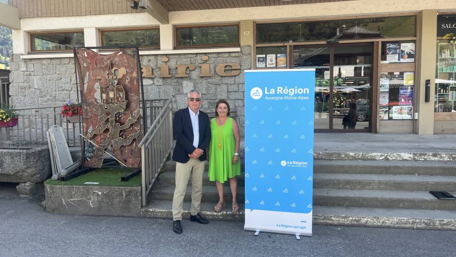 Visite officielle de Philippe Meunier, vice-président de la Région Auvergne-Rhône-Alpes, à Praz-sur-Arly - Séverine Fontanges