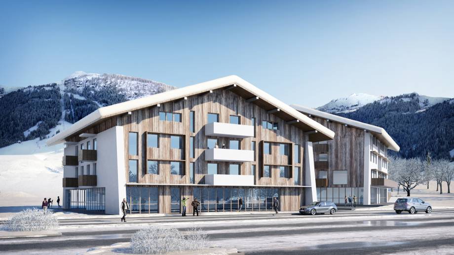 Quartier des Varins : Vue sur l’hostel depuis le parking. Le permis étant en cours, il s’agit d’une image non définitive - Immalliance