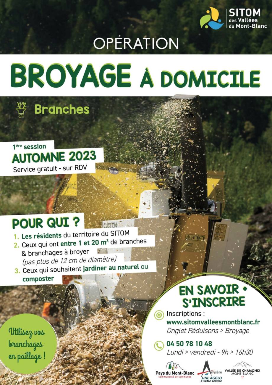 Service de broyage gratuit à domicile - SITOM des Vallées du Mont-Blanc