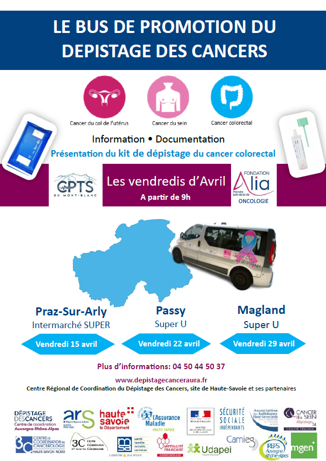 Mars Bleu : affiche du bus de promotion 2022