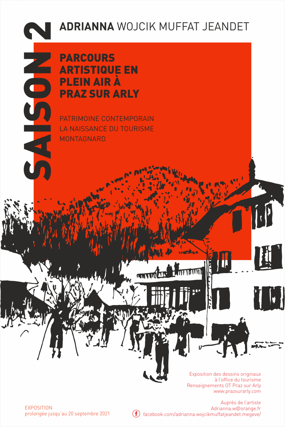 Affiche de l'exposition « Patrimoine contemporain : la naissance du tourisme montagnard » : saison 2