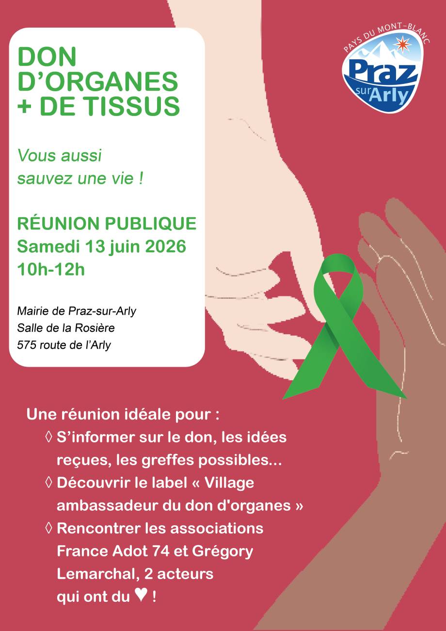 Affiche Réunion publique sur le don d'organes prévue le 13/06/2026 - Marie-Anaïs Lien