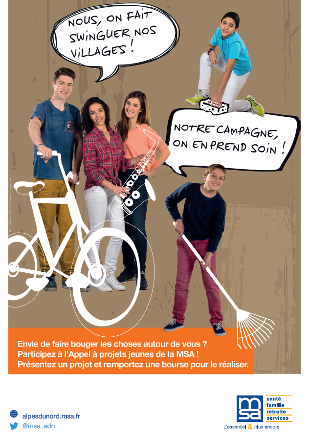 Affiche du concours &quot;Appel à projets jeunes - Mieux vivre en milieu rural&quot; 2023-2024 - MSA