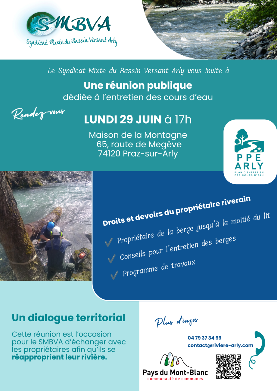 Invitation à la réunion publique sur l'entretien des cours d'eau - 29/06/2026