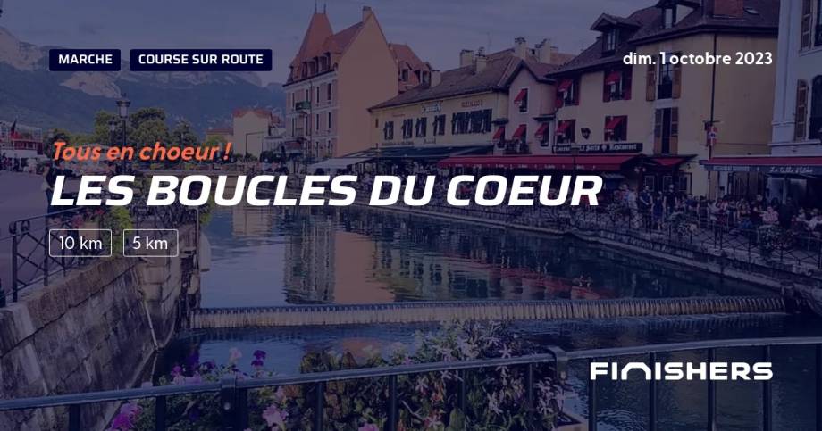 Le 1er octobre, à Veyrier-du-Lac : « Les boucles du cœur ». Inscription sur https://www.finishers.com/course/les-boucles-du-coeur