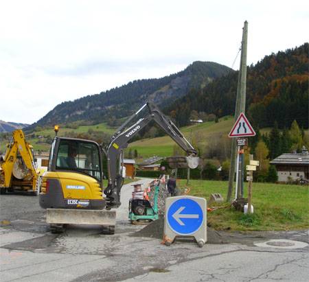 Chantier se déroulant aux Thouvassières