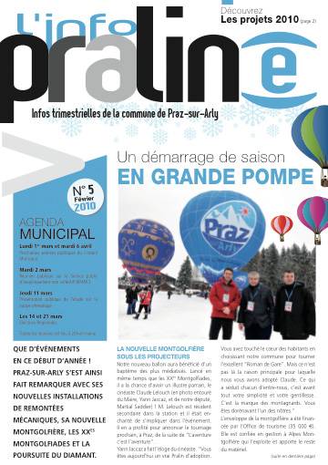 Info praline n°5 - février 2010 - Couverture