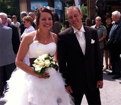 Mariage de Julie Mollard, fille du maire Jean-Louis Mollard, et de Gabriel ... aux Contamines, le 4 juin 2023