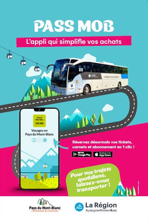 Pass Mob Pays du Mont-Blanc pour simplifier l'achat des titres de transport  en 2024  - Région AuRA/CCPMB