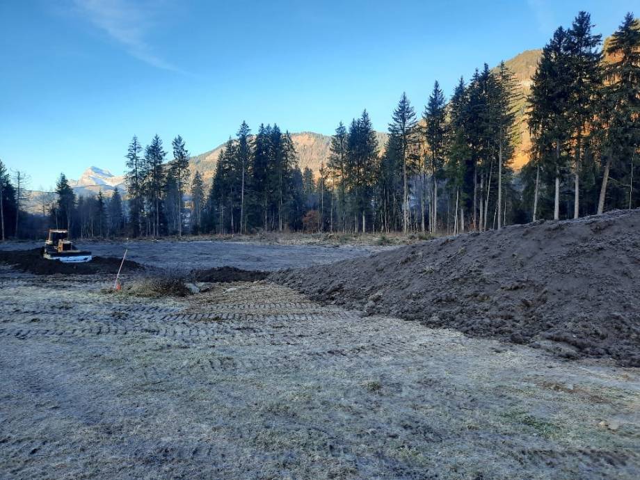 Début du chantier du plan d'eau de Praz-sur-Arly