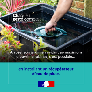 Chaque geste compte pour économiser l'eau - Récupérateur d'eau - Préfecture de la Haute-Savoie